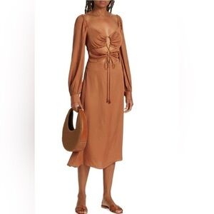 Farm Rio Carmel Cutout Midi Dress